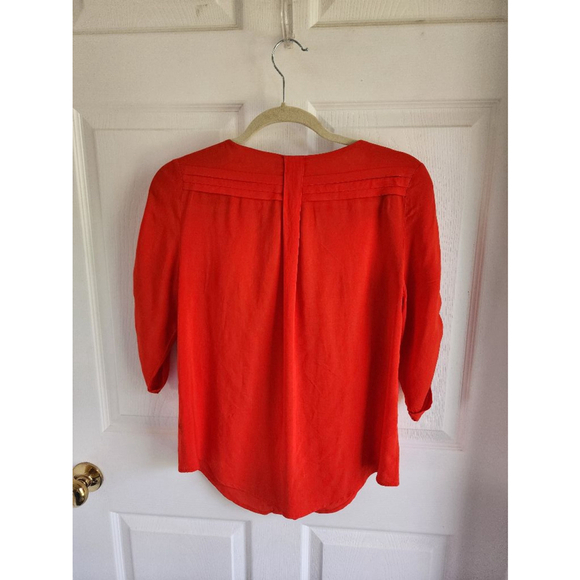 Anthropologie Edme & Esyllte Blouse Orange Size 0 - Picture 4 of 5